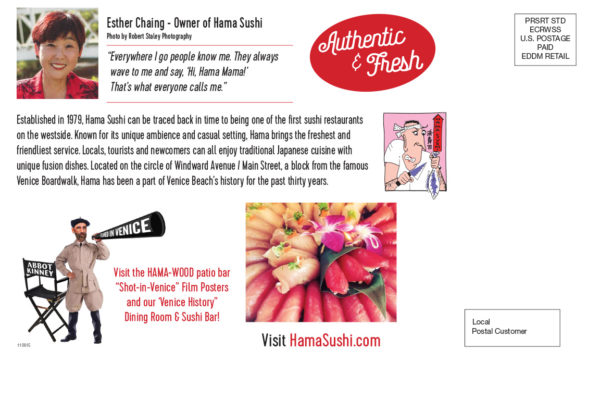 Hama Sushi Venice - Postcard Mailer Design